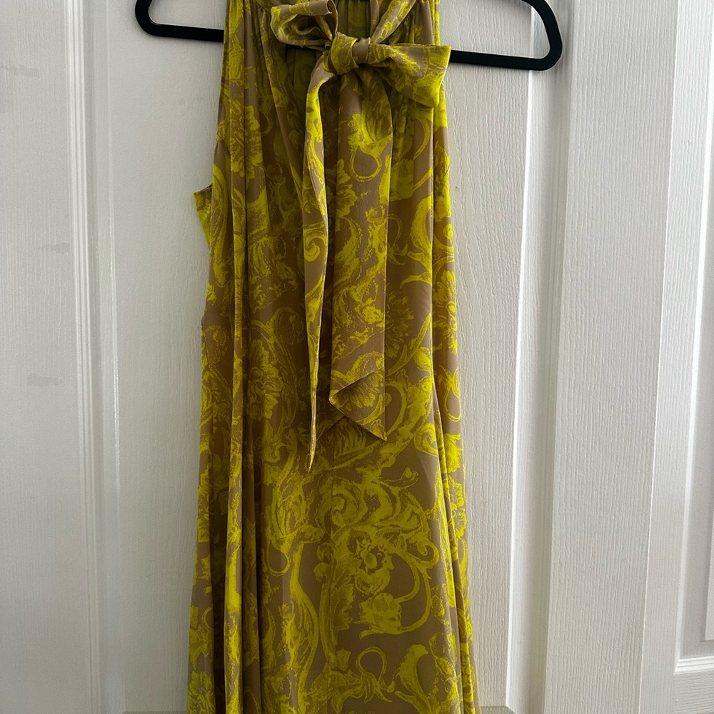 Versace Yellow and Brown Dress - Picture 6 of 11